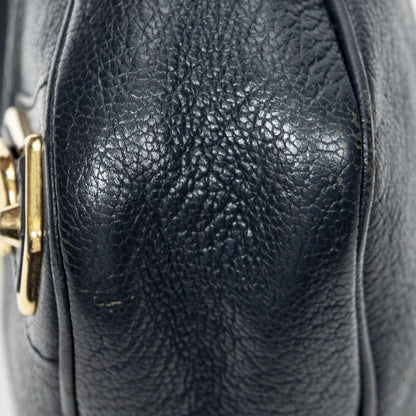 Balenciaga Metallic Edge Hip Crossbody Navy Gray Calfskin Leather