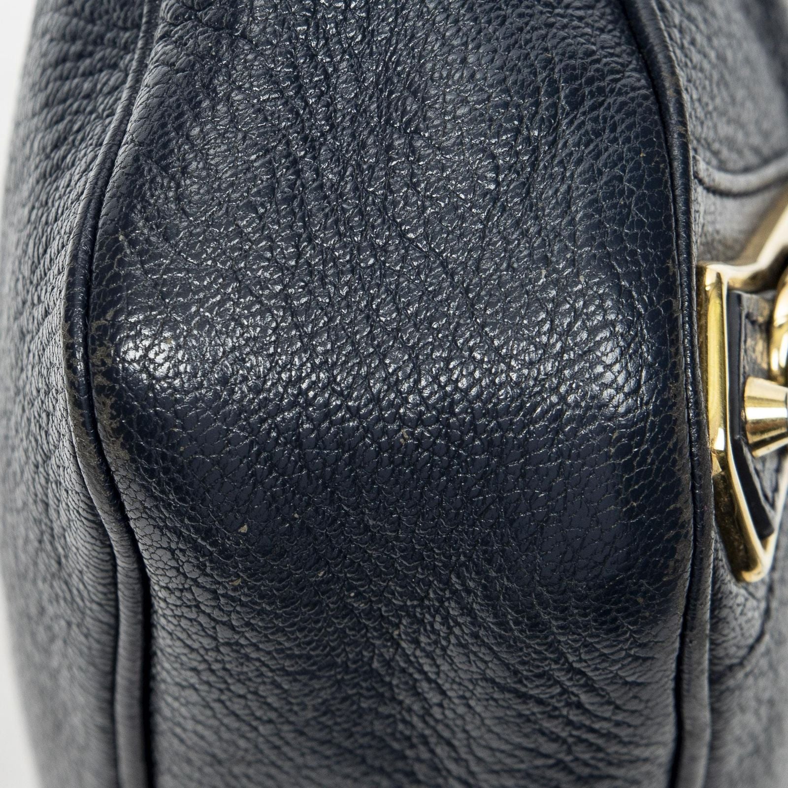Balenciaga Metallic Edge Hip Crossbody Navy Gray Calfskin Leather
