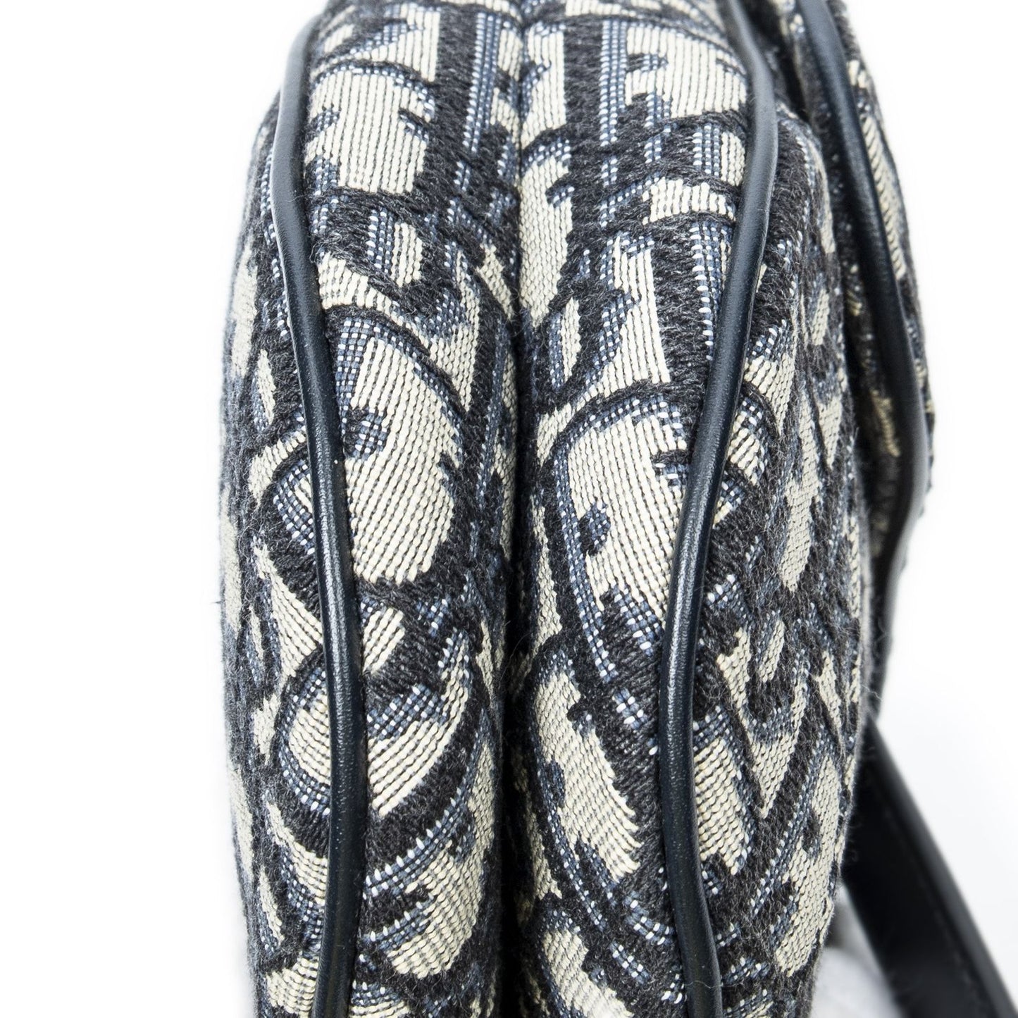 Dior New Saddle Bag Navy Beige Oblique Peacock Canvas