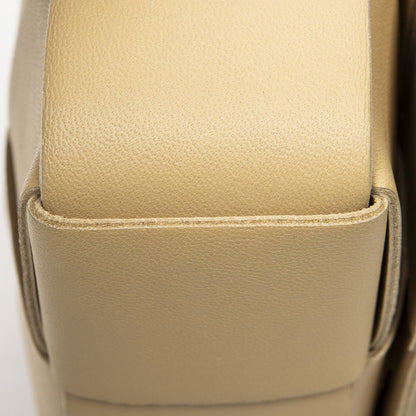 Bottega Veneta Mini Cassette Crossbody Beige Maxi Intrecciato Leather