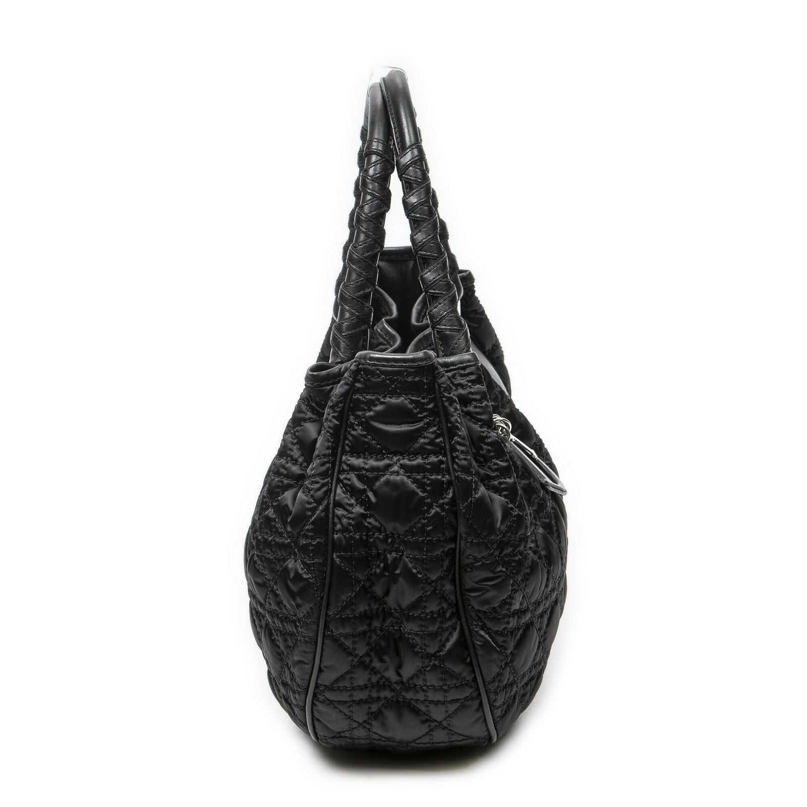 Dior Chain Black Cannage Nylon Canvas