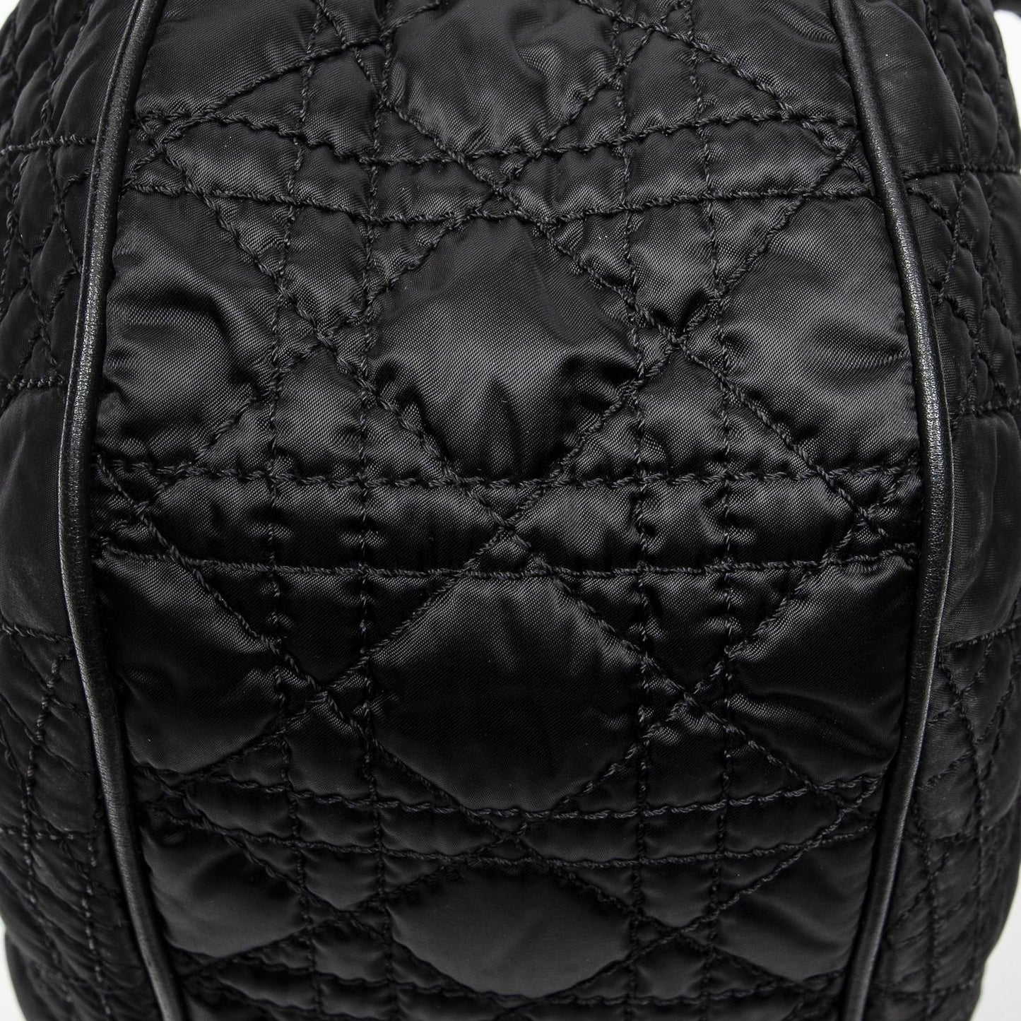 Dior Chain Black Cannage Nylon Canvas