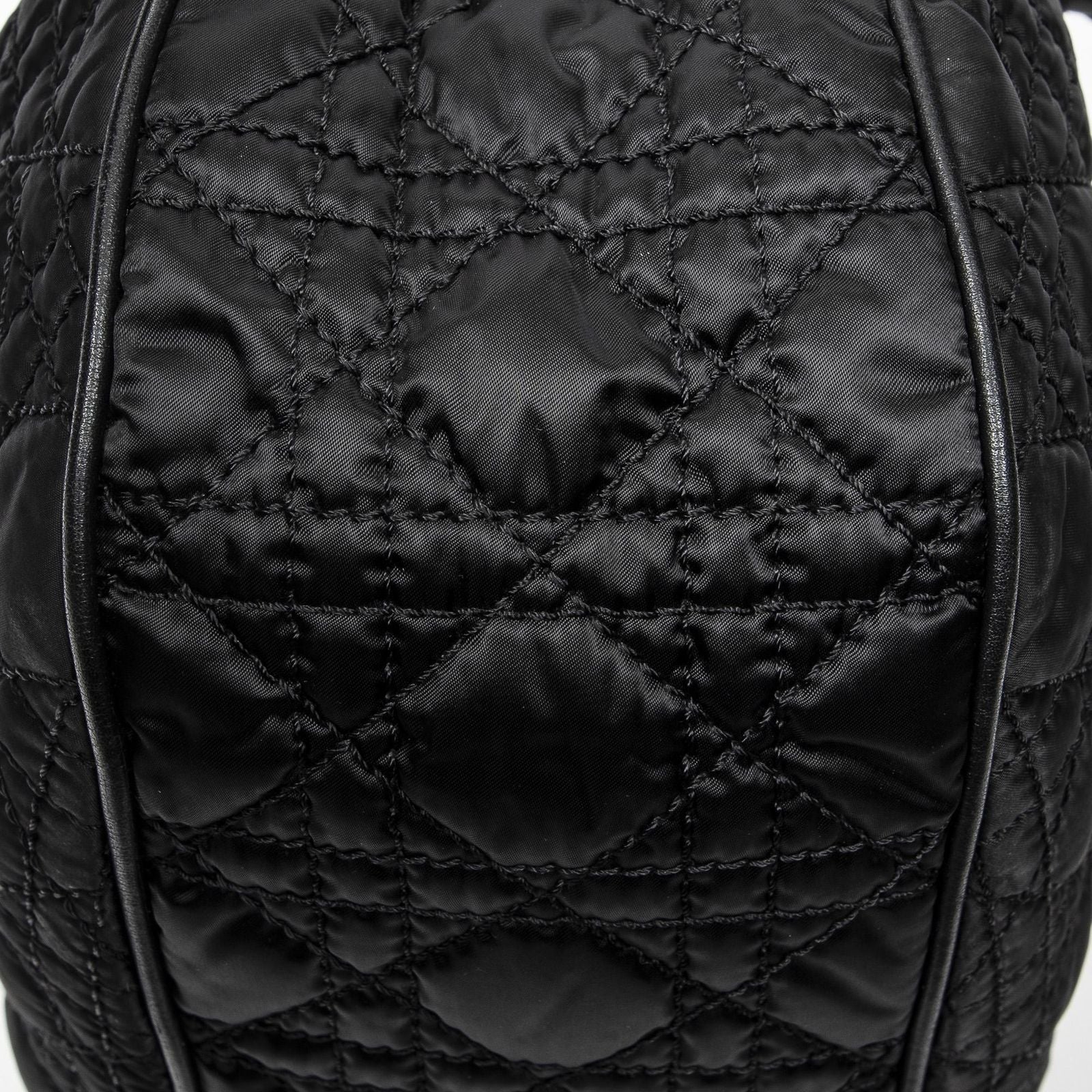 Dior Chain Black Cannage Nylon Canvas