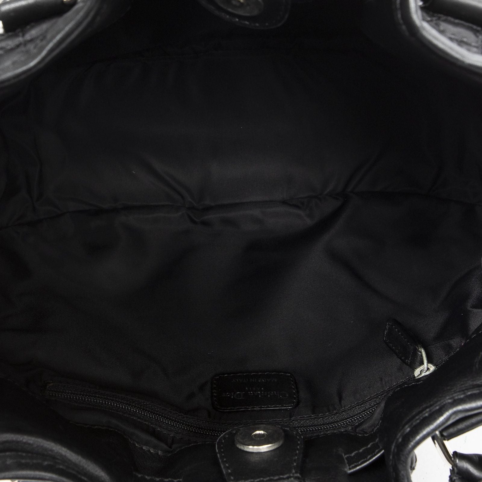 Dior Chain Black Cannage Nylon Canvas