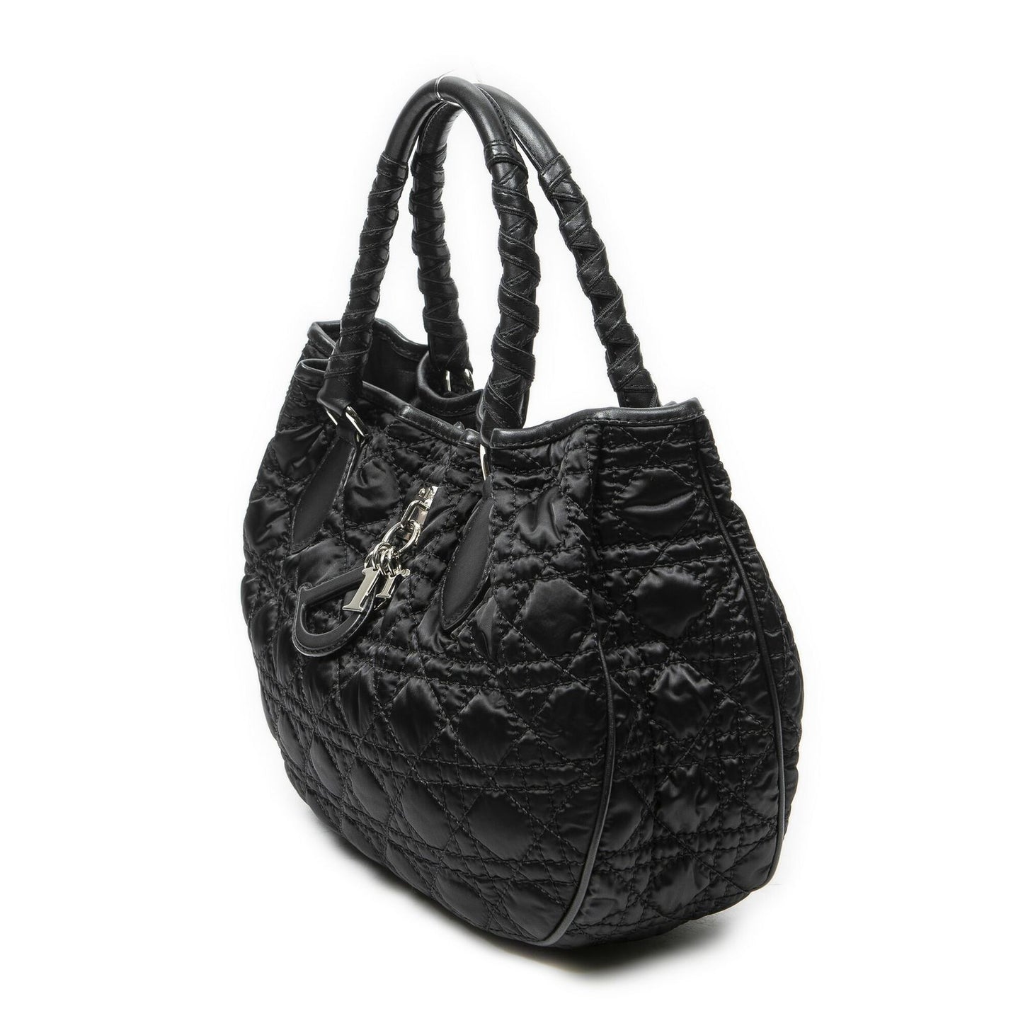 Dior Chain Black Cannage Nylon Canvas