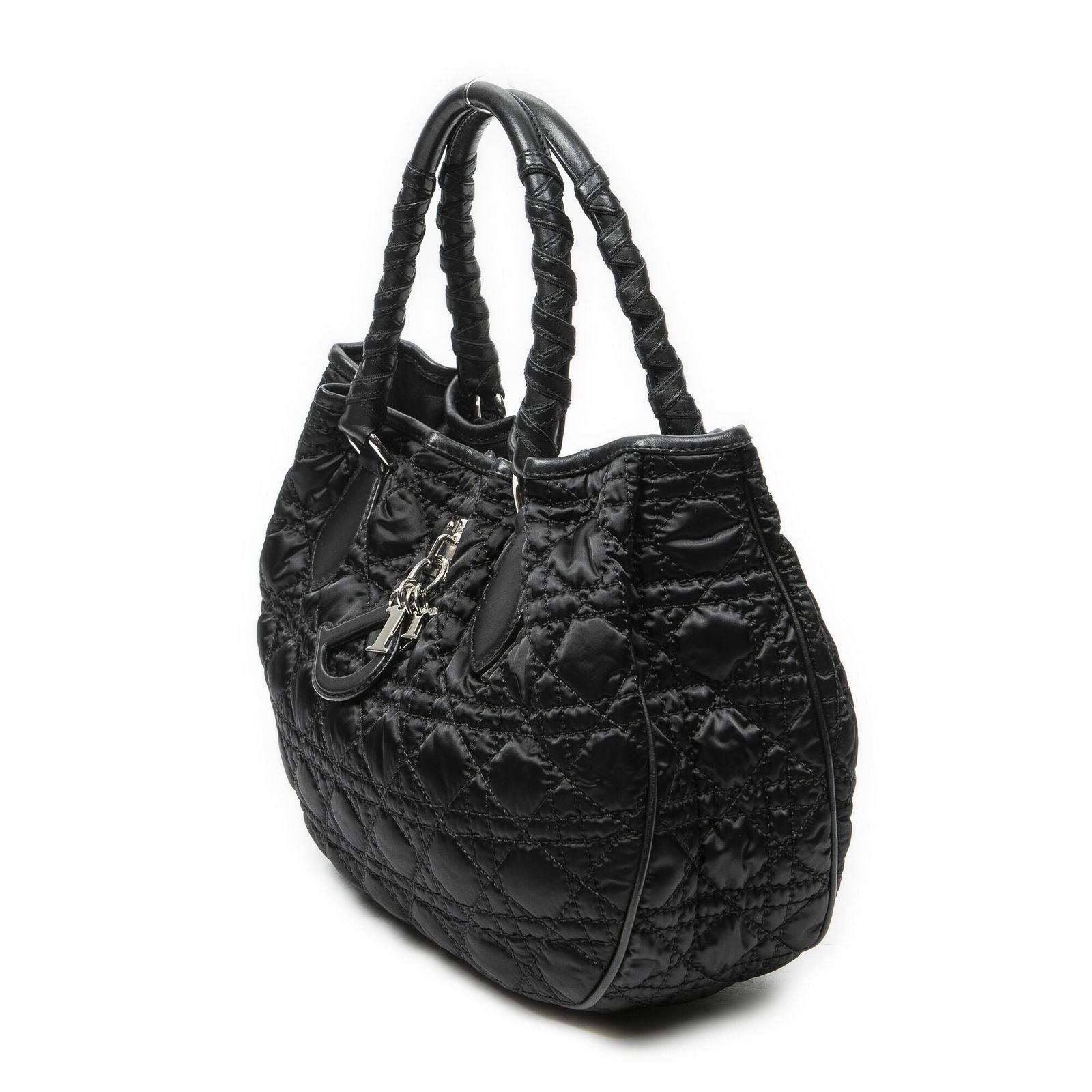 Dior Chain Black Cannage Nylon Canvas