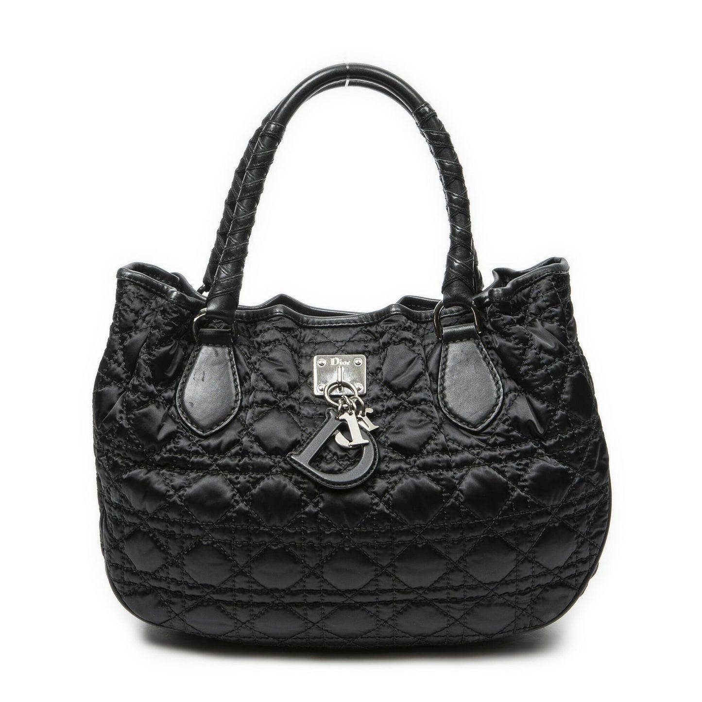 Dior Chain Black Cannage Nylon Canvas