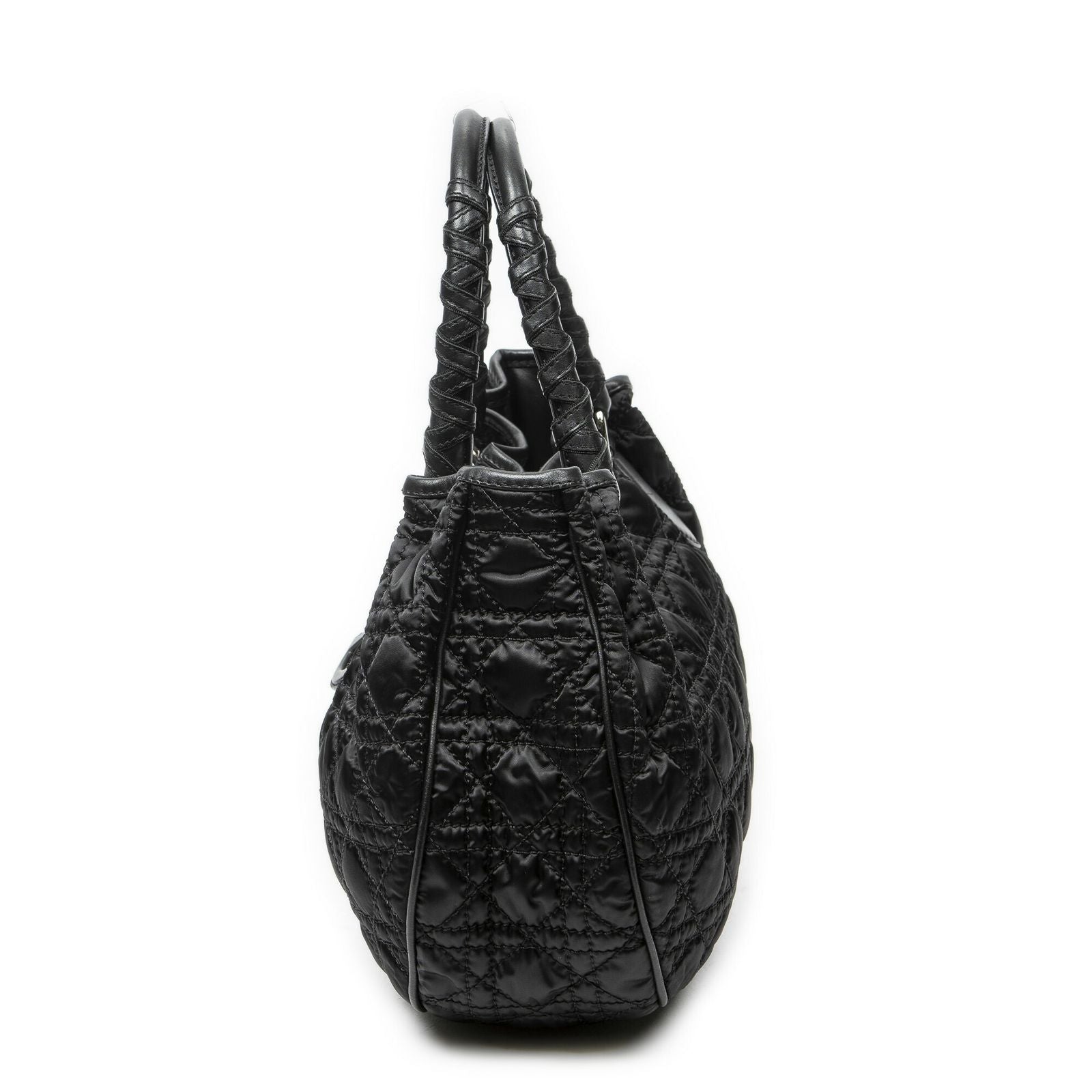Dior Chain Black Cannage Nylon Canvas