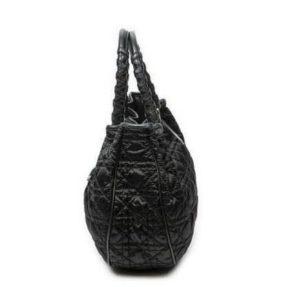 Dior Chain Black Cannage Nylon Canvas