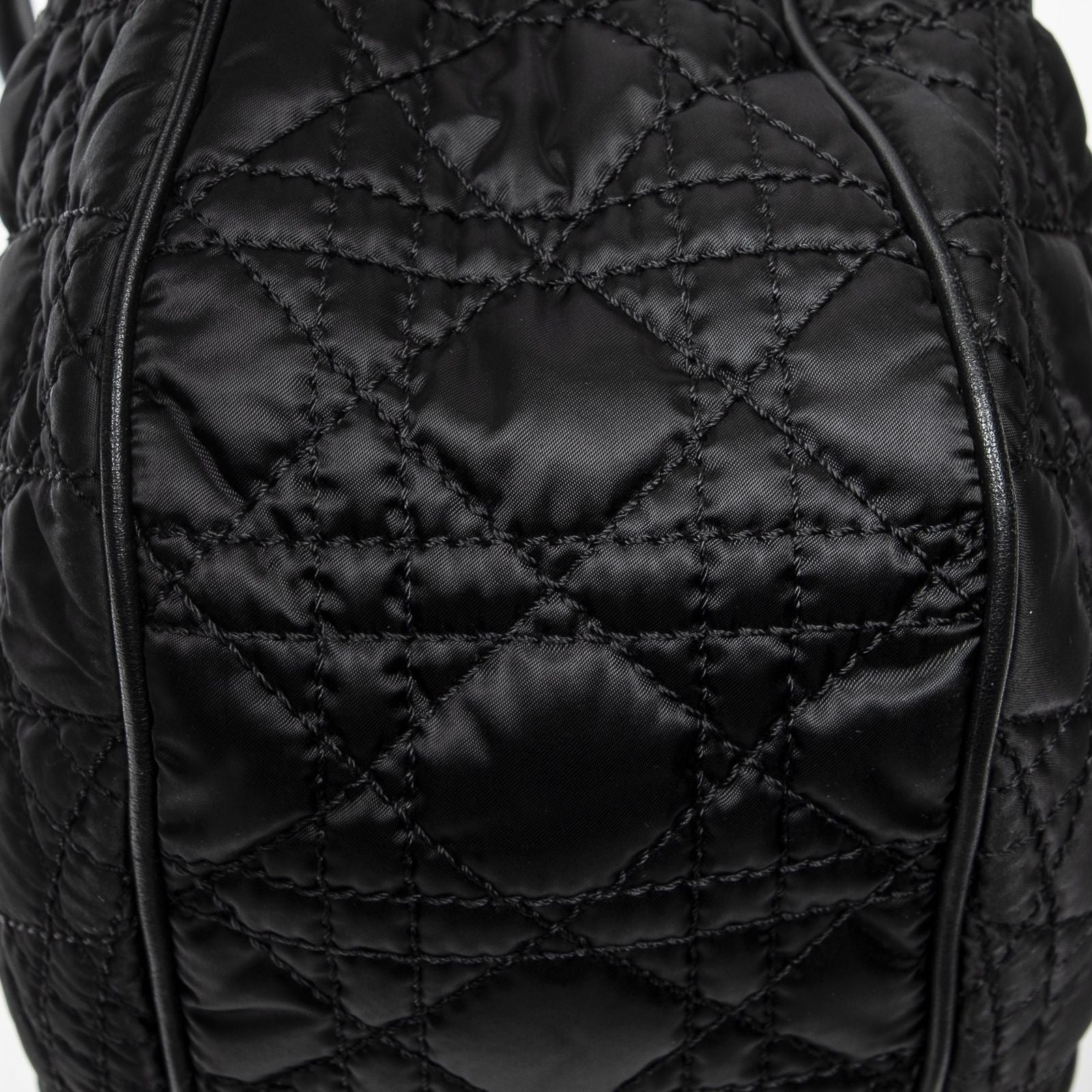 Dior Chain Black Cannage Nylon Canvas