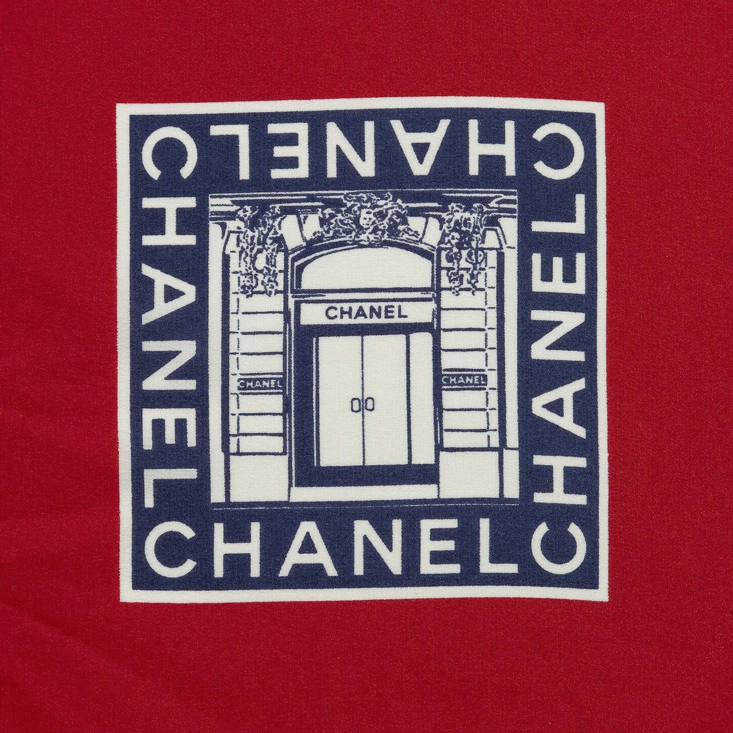 Chanel Scarf Red Silk