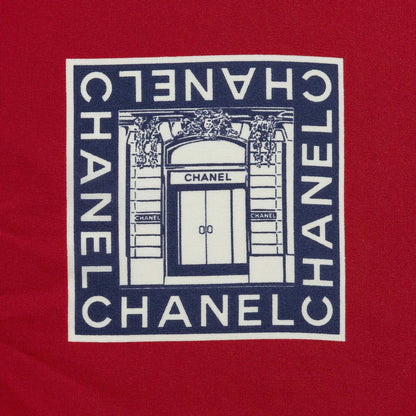 Chanel Scarf Red Silk