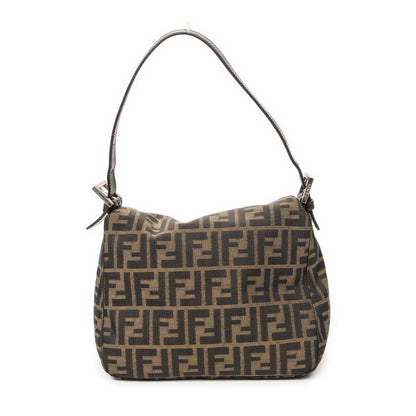 Fendi Small Fold Over Baguette Brown Zucca Canvas