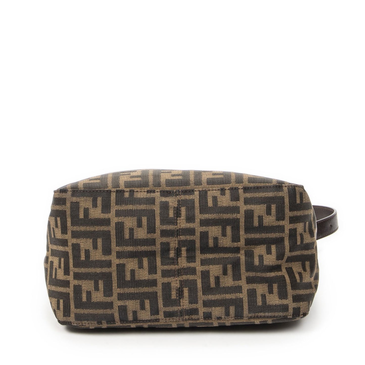 Fendi Small Fold Over Baguette Brown Zucca Canvas