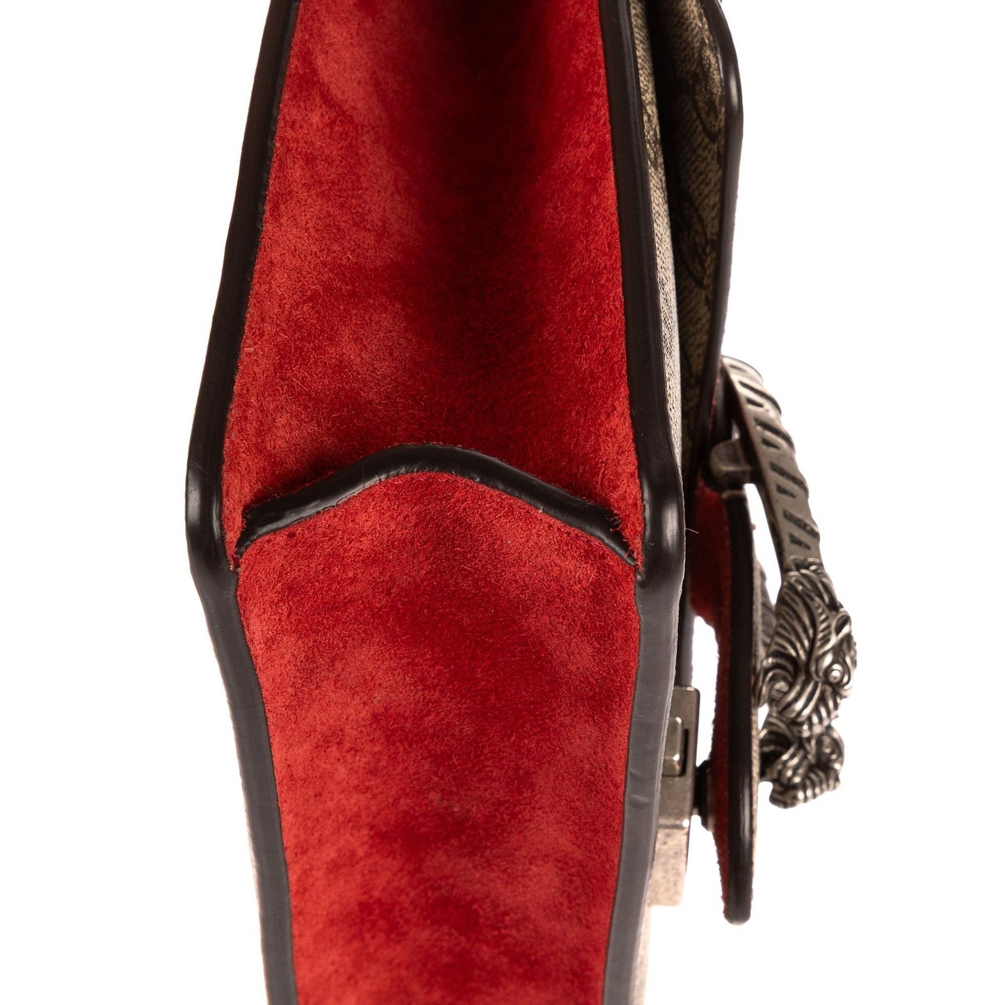 Gucci Dionysus Beige Red Supreme Canvas Suede