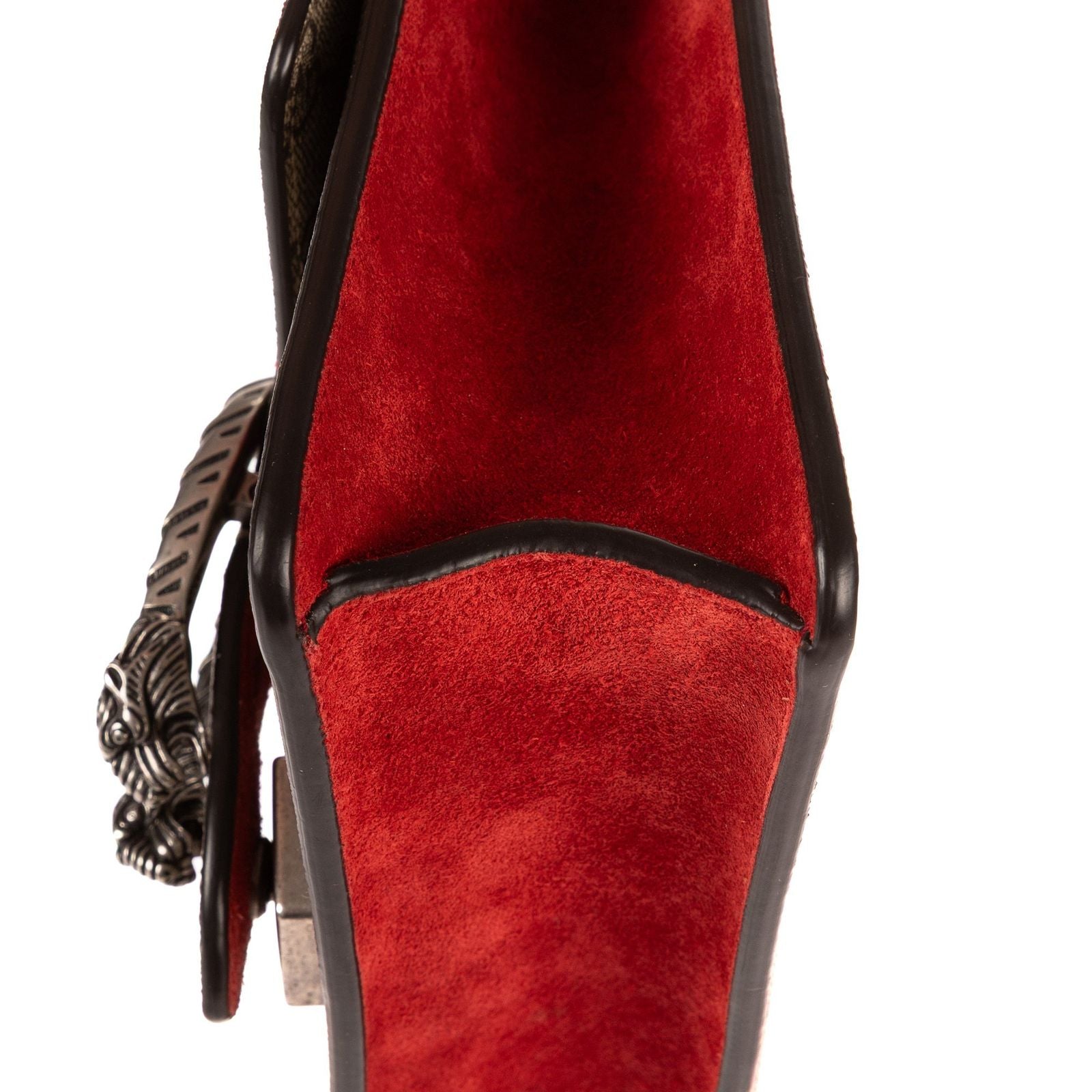 Gucci Dionysus Beige Red Supreme Canvas Suede