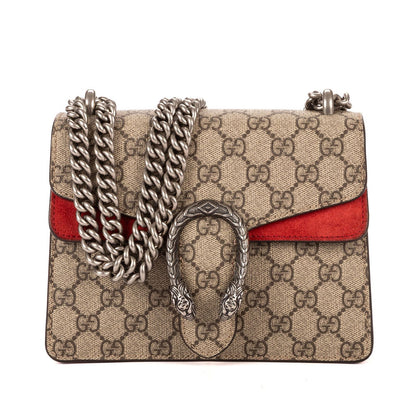Gucci Dionysus Beige Red Supreme Canvas Suede