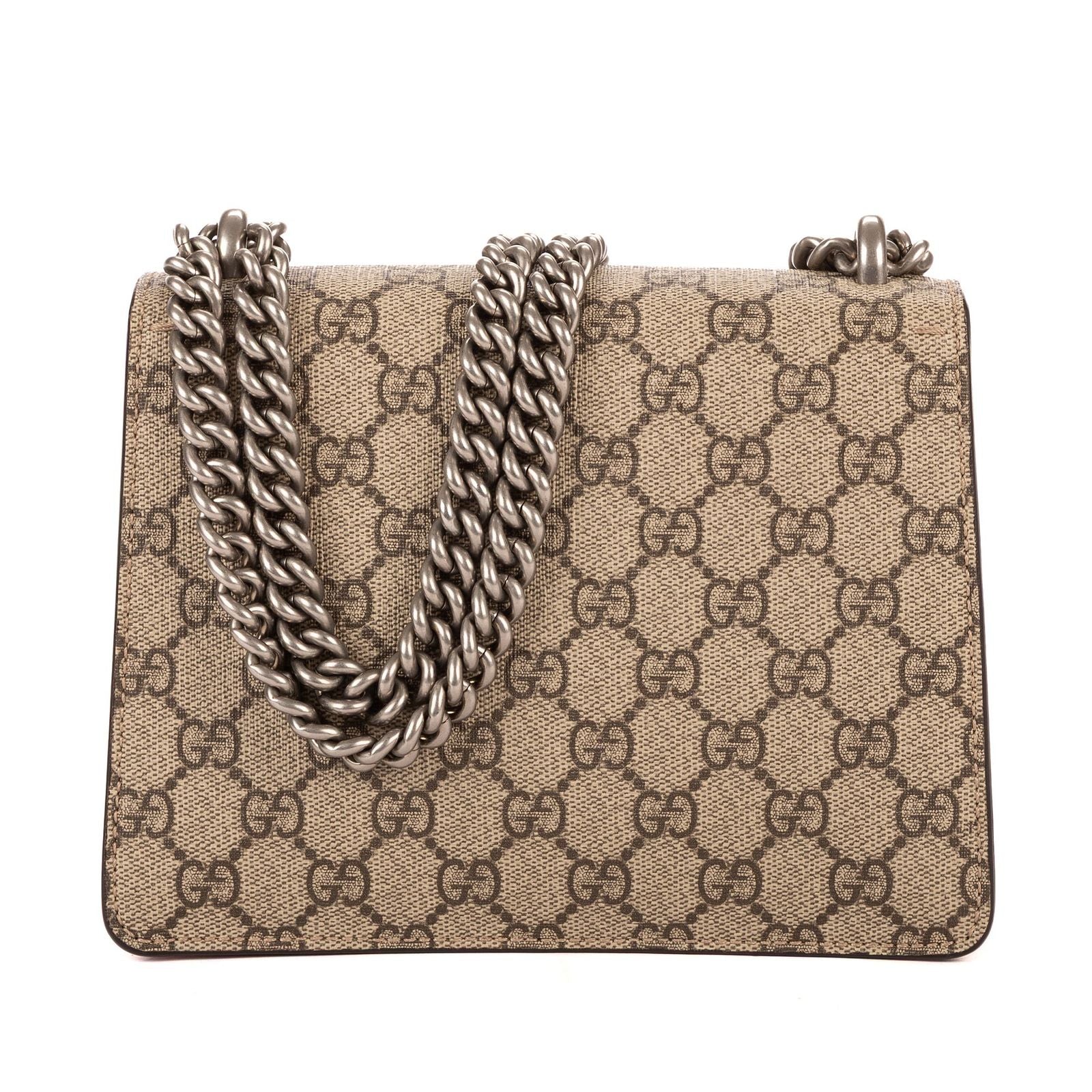 Gucci Dionysus Beige Red Supreme Canvas Suede