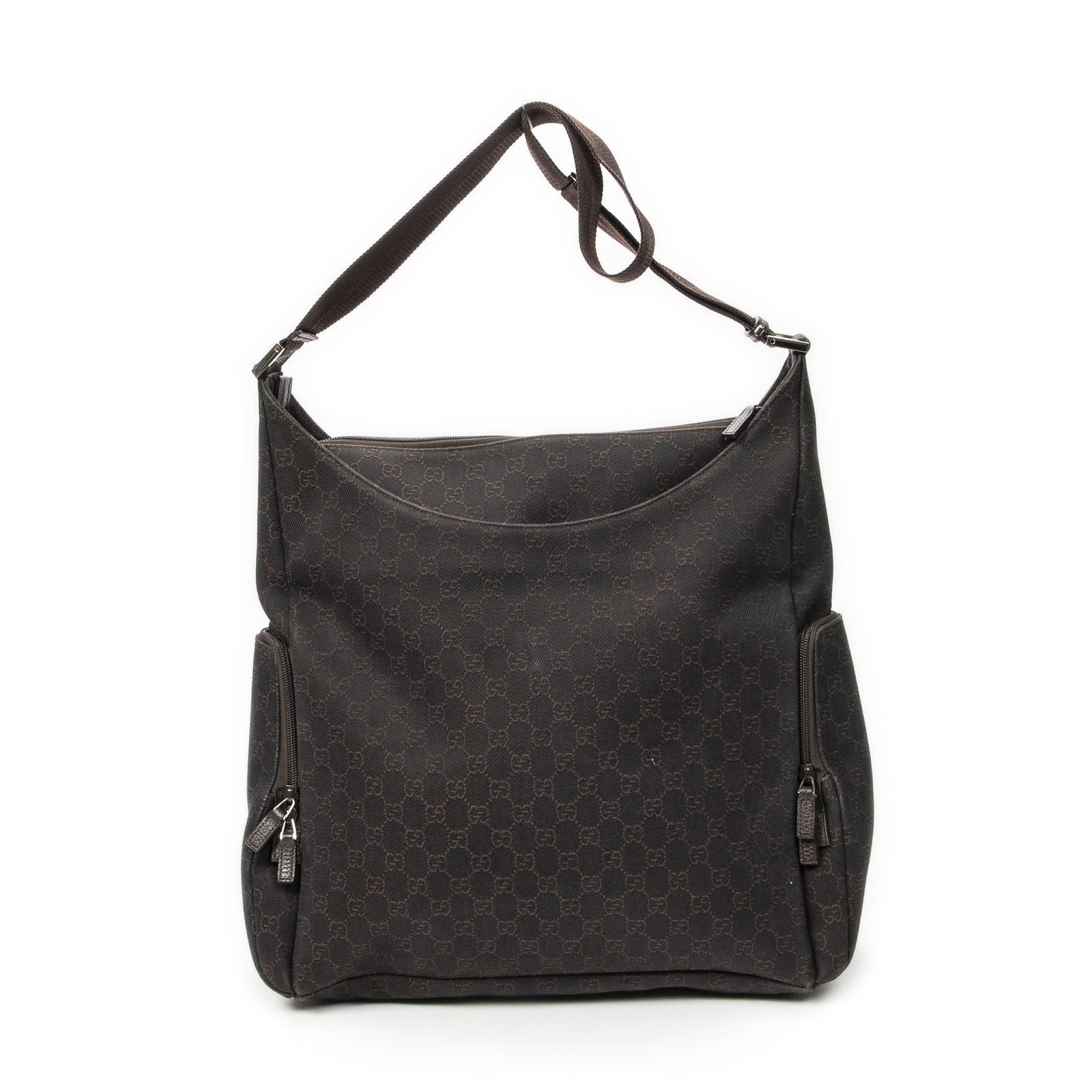 Gucci Large Front Pocket Messenger Dark Brown GG Denim Canvas