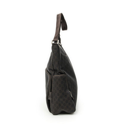 Gucci Large Front Pocket Messenger Dark Brown GG Denim Canvas