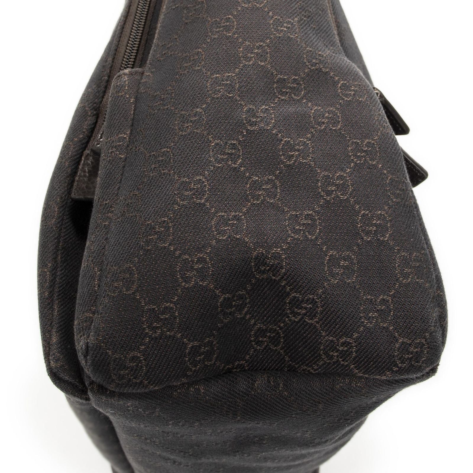 Gucci Large Front Pocket Messenger Dark Brown GG Denim Canvas