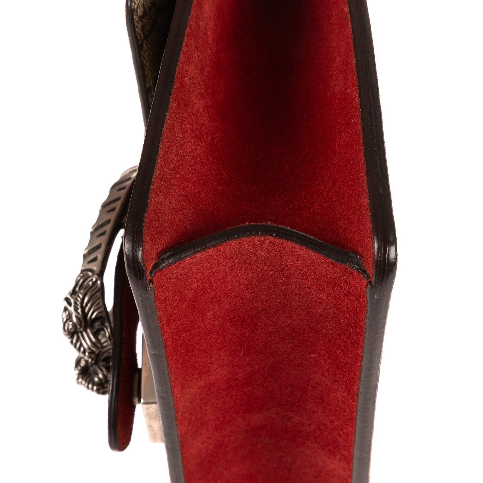 Gucci Dionysus Beige Red Supreme Canvas Suede