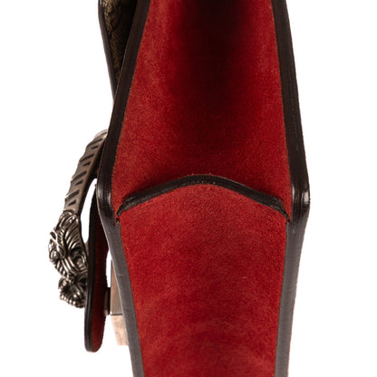 Gucci Dionysus Beige Red Supreme Canvas Suede