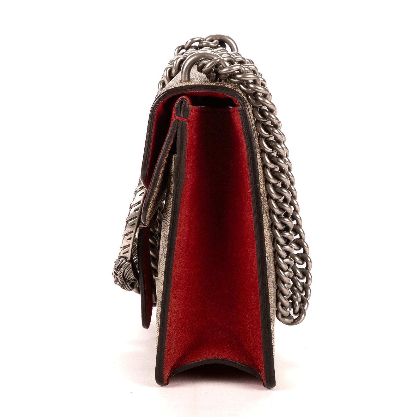 Gucci Dionysus Beige Red Supreme Canvas Suede