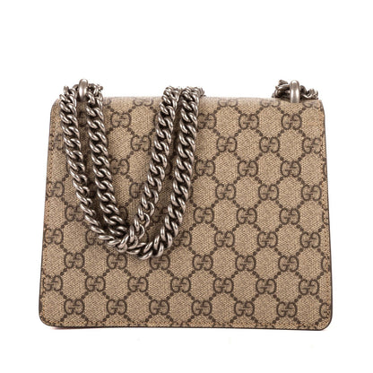 Gucci Dionysus Beige Red Supreme Canvas Suede
