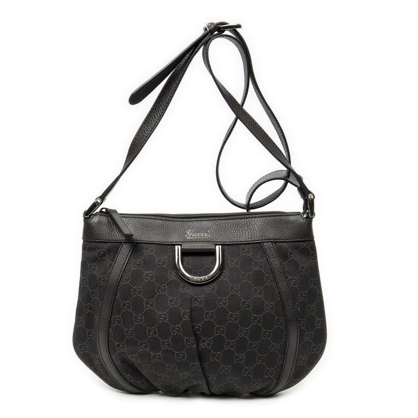 Gucci Small Dring Messenger Dark Brown GG Denim Canvas