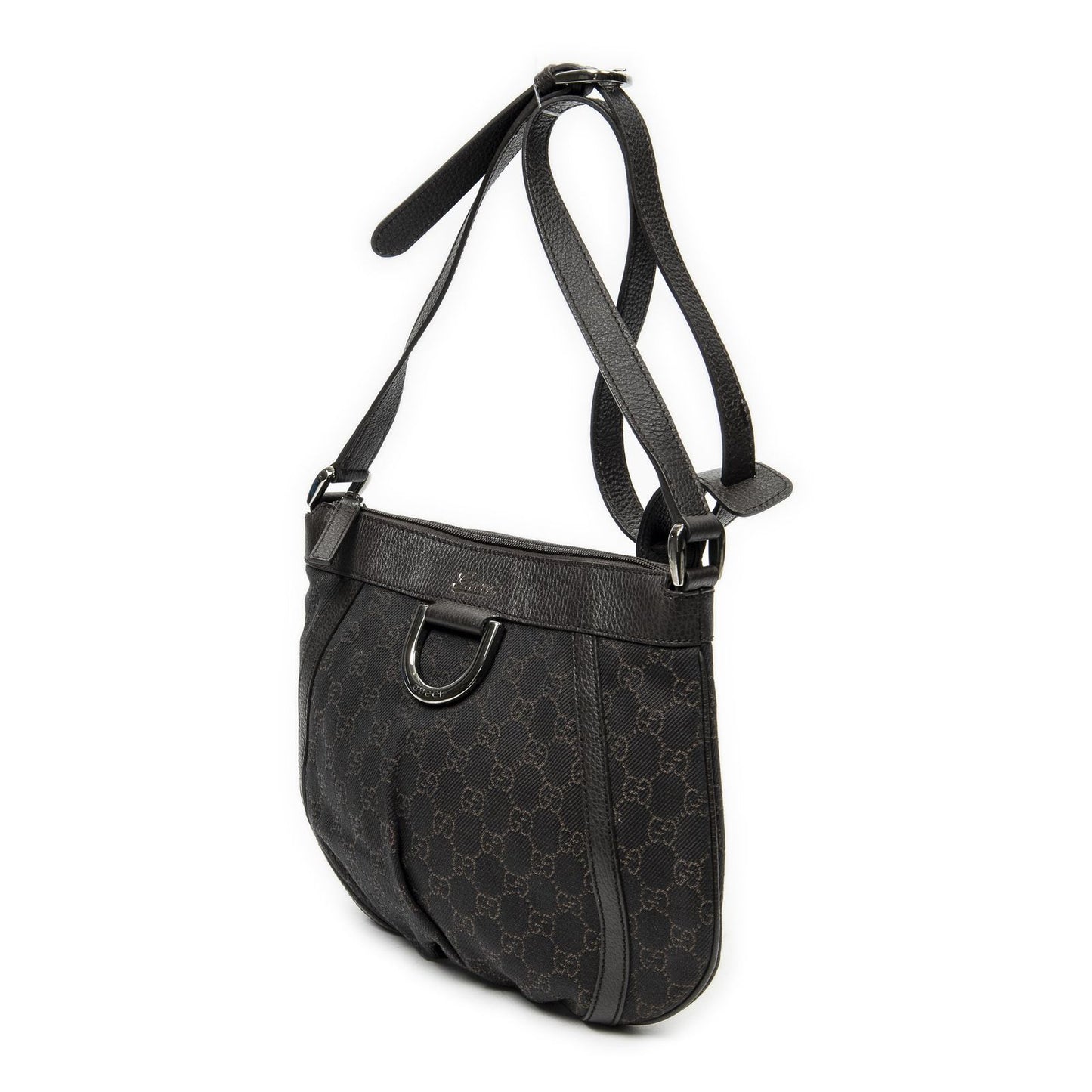Gucci Small Dring Messenger Dark Brown GG Denim Canvas