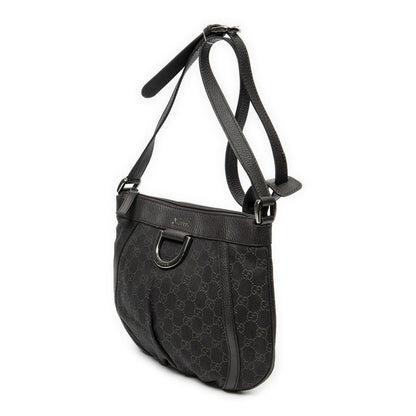 Gucci Small Dring Messenger Dark Brown GG Denim Canvas
