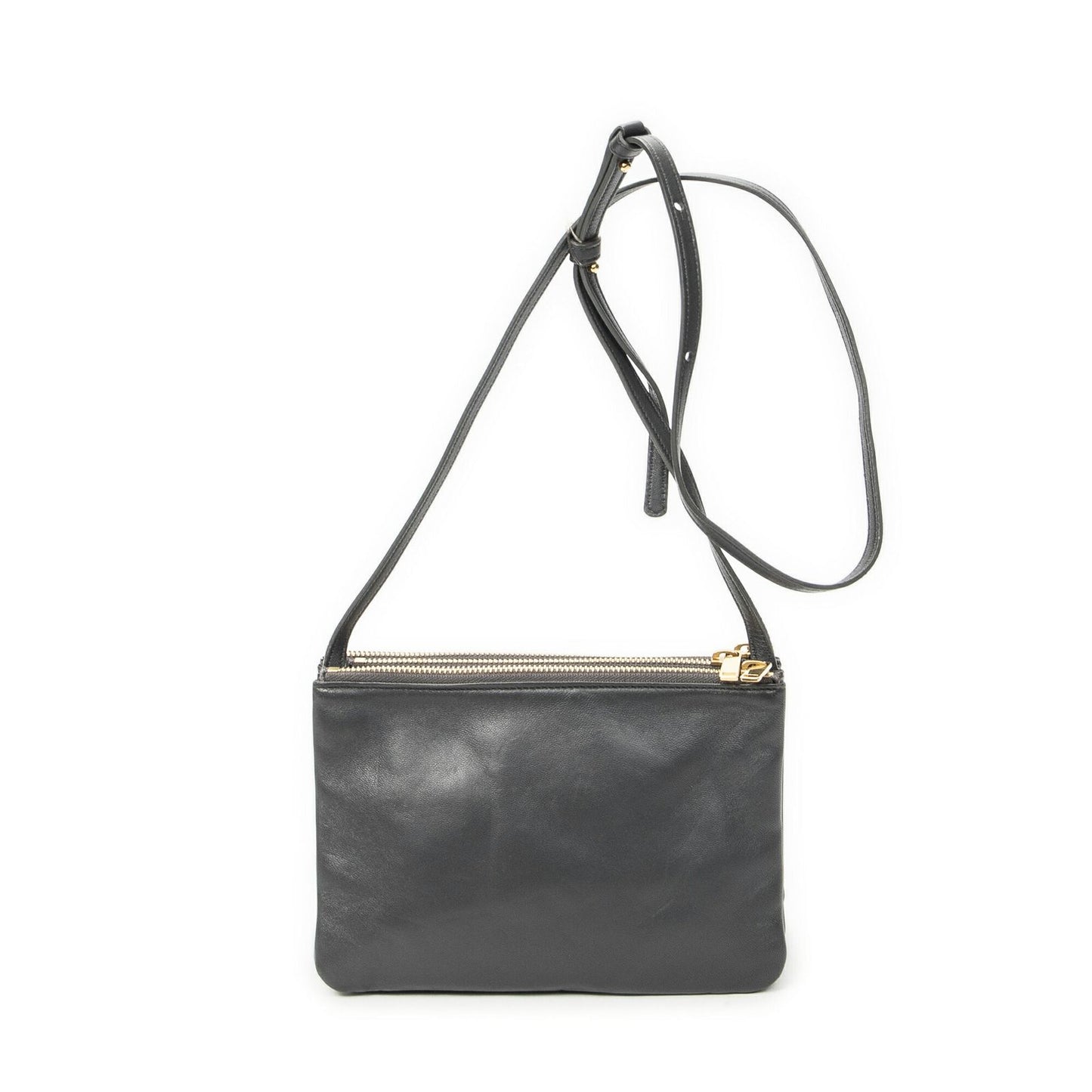 Celine Small Trio Crossbody Gray Calfskin Leather
