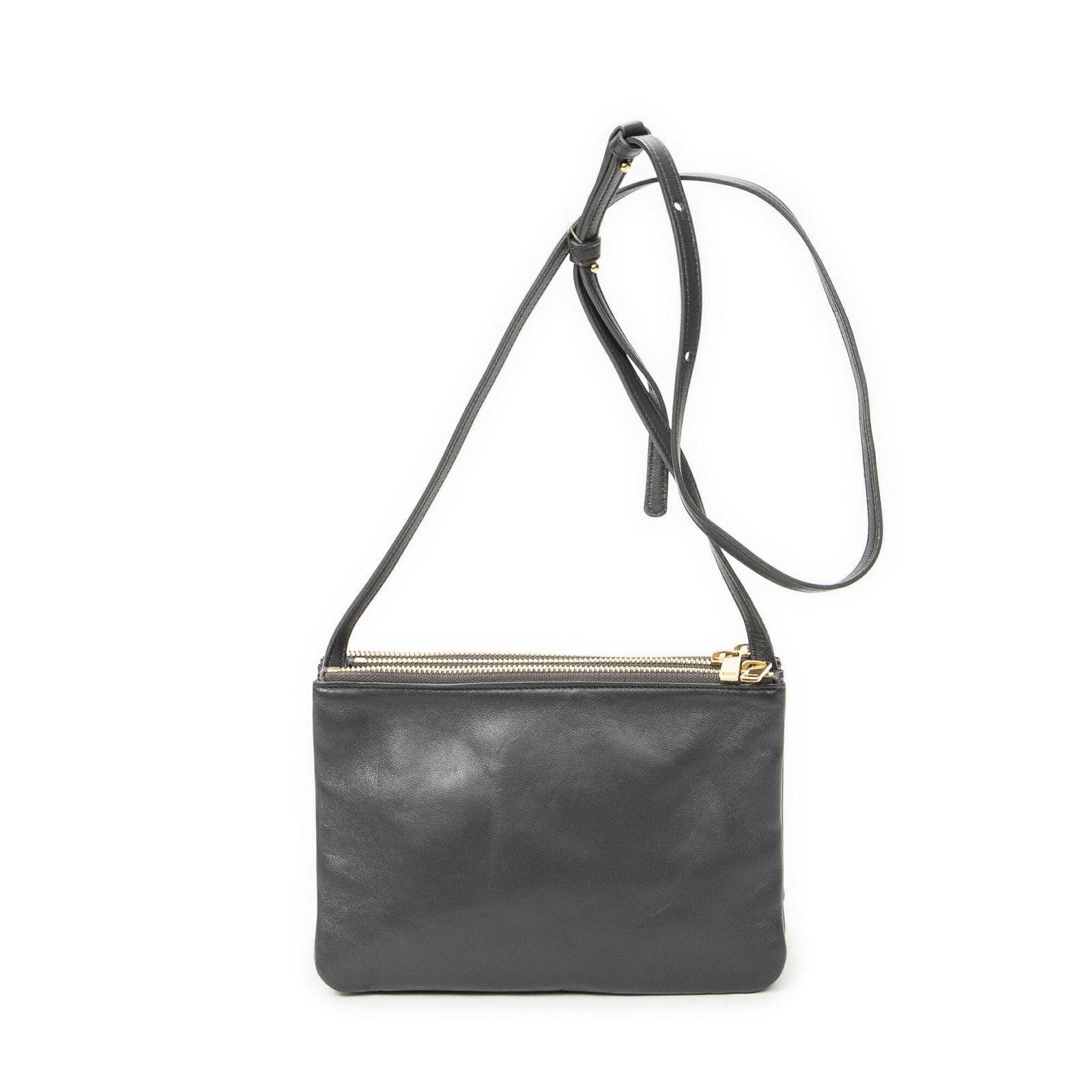 Celine Small Trio Crossbody Gray Calfskin Leather