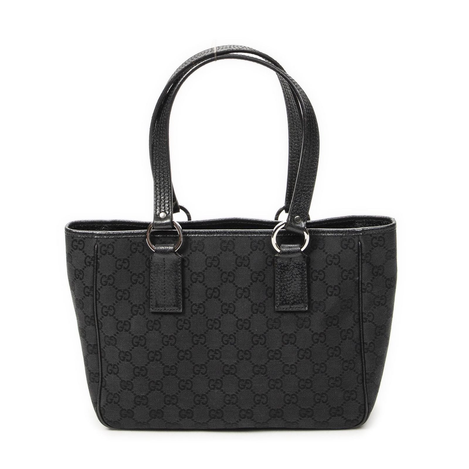 Gucci Small Shoulder Tote Black GG Canvas