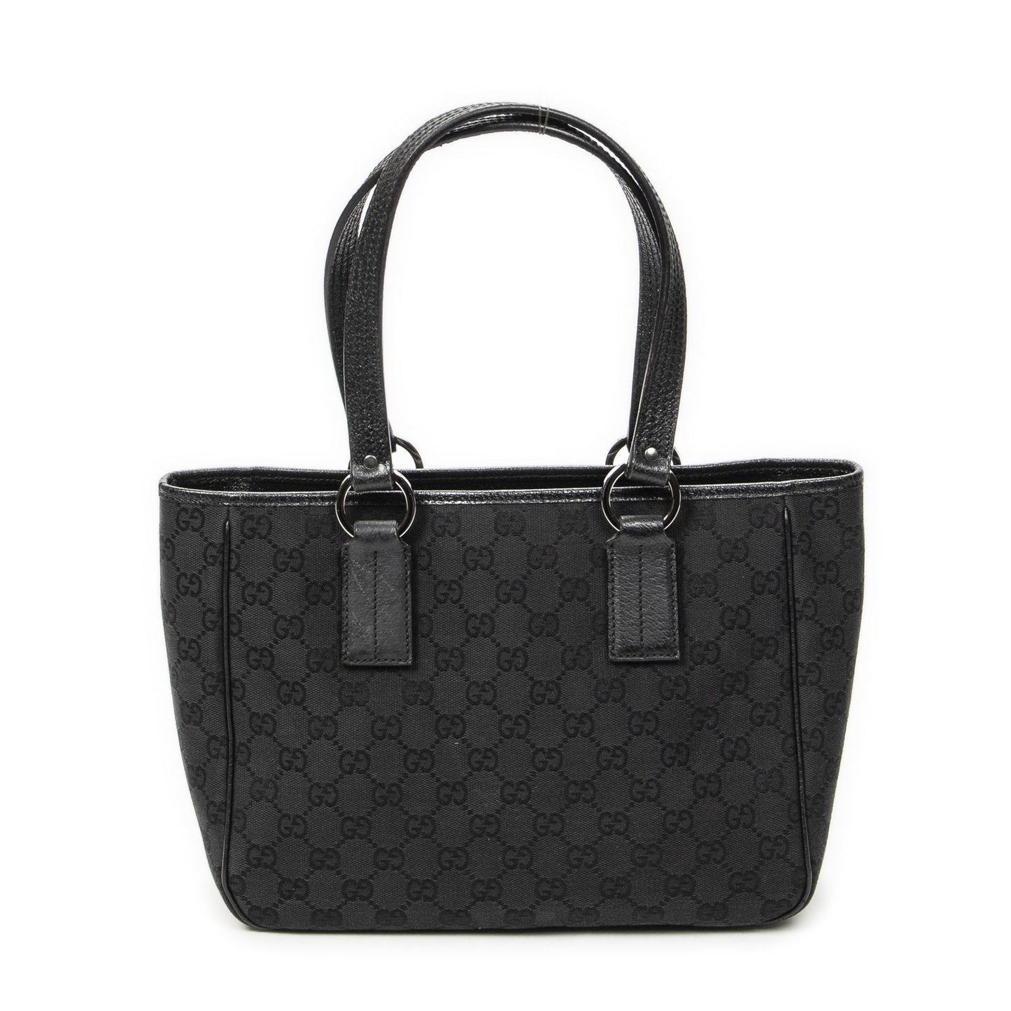 Gucci Small Shoulder Tote Black GG Canvas