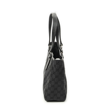 Gucci Small Shoulder Tote Black GG Canvas