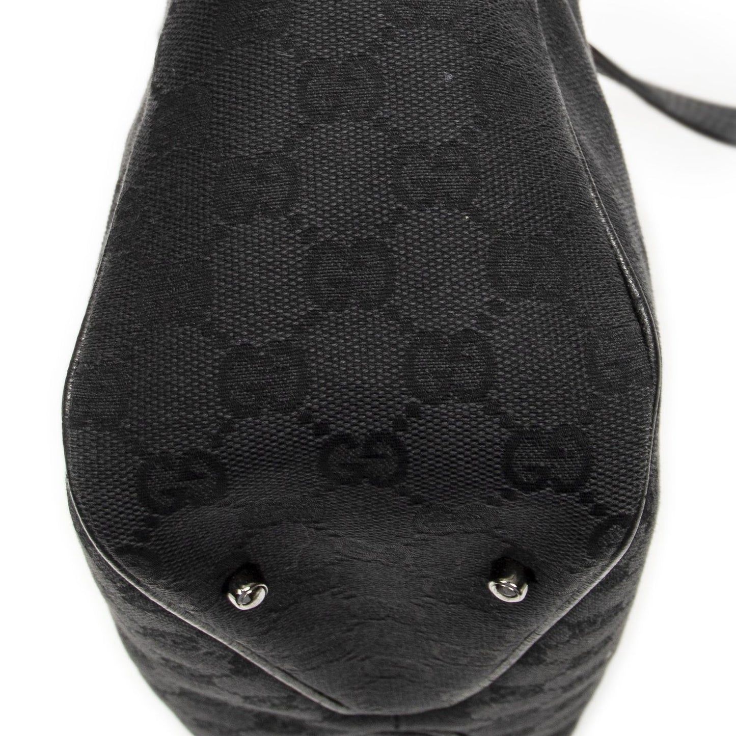 Gucci Small Shoulder Tote Black GG Canvas