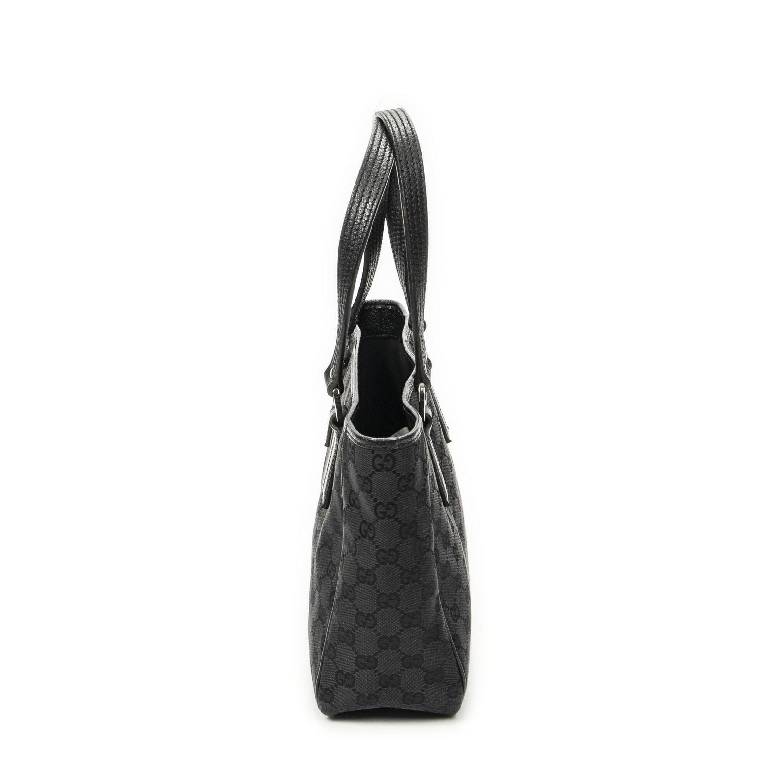 Gucci Small Shoulder Tote Black GG Canvas