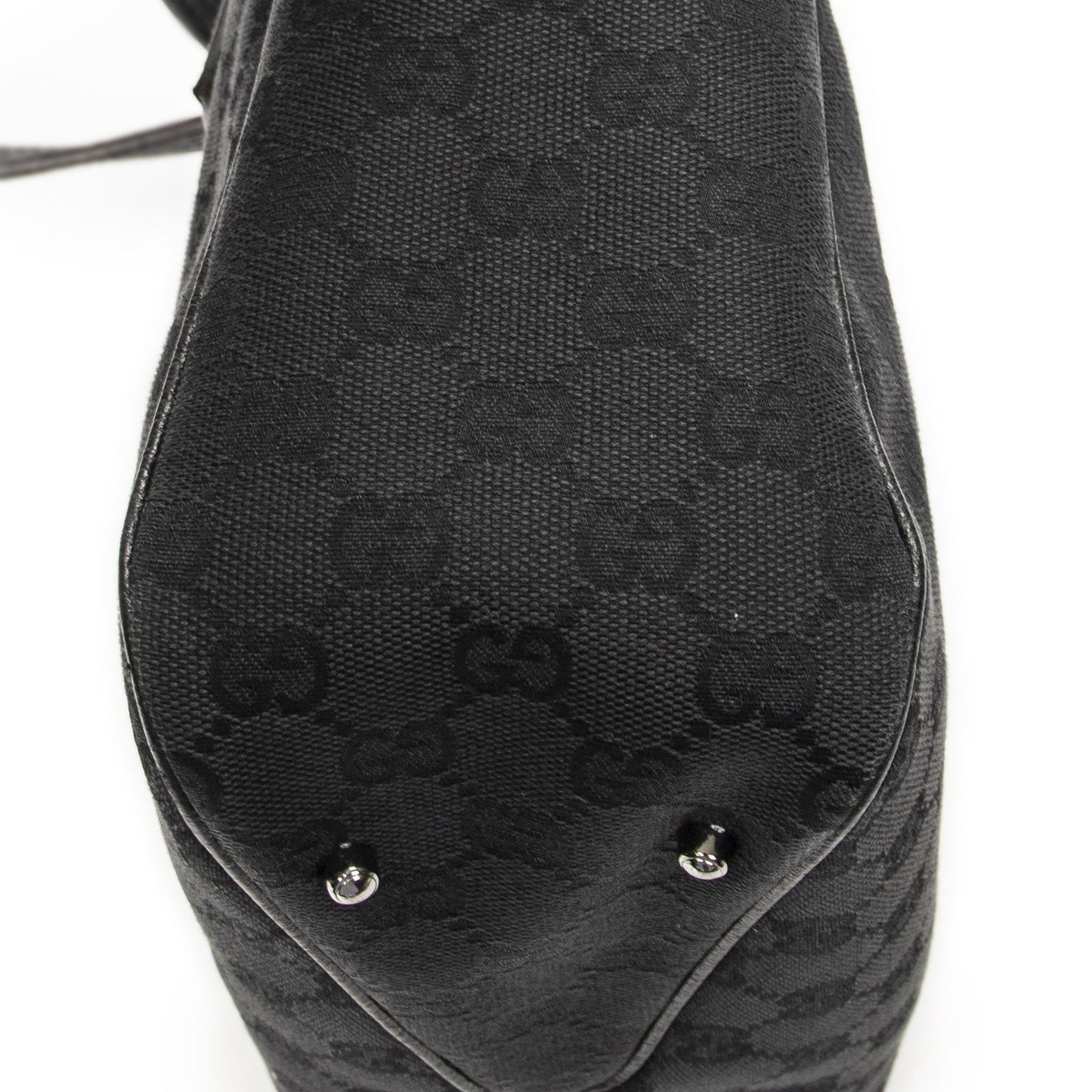 Gucci Small Shoulder Tote Black GG Canvas
