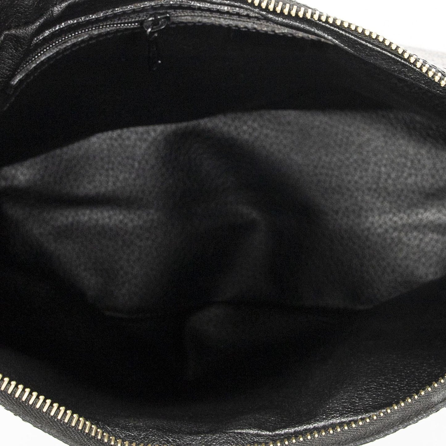 Celine Vintage Shoulder Zip Hobo Black Brown Macadam Canvas