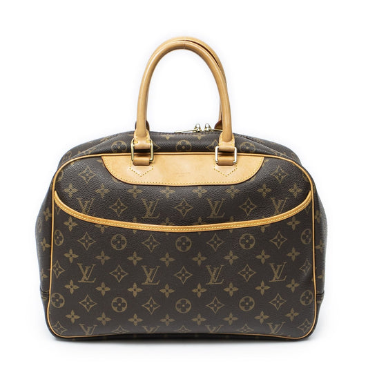 Louis Vuitton Deauville Brown Monogram Canvas Handbag