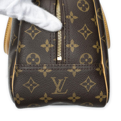Louis Vuitton Deauville Brown Monogram Canvas Handbag