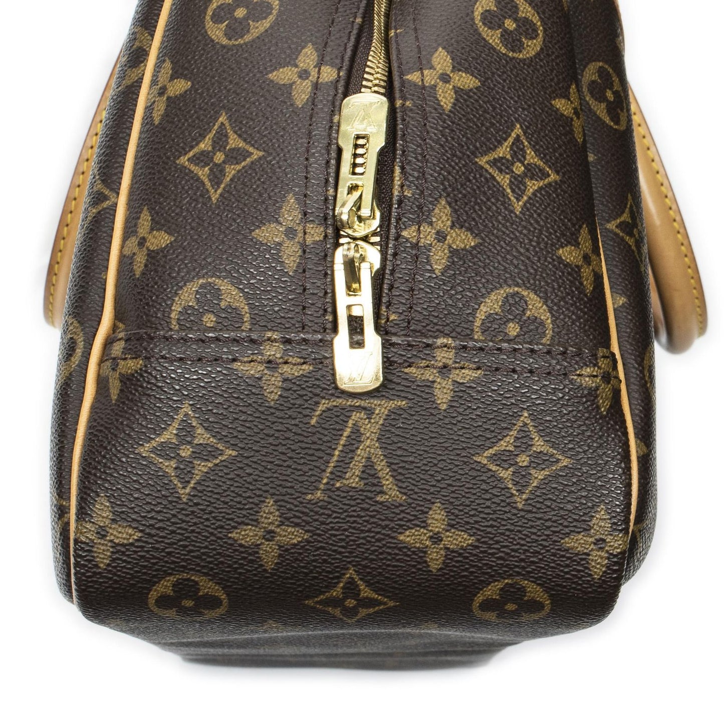Louis Vuitton Deauville Brown Monogram Canvas Handbag