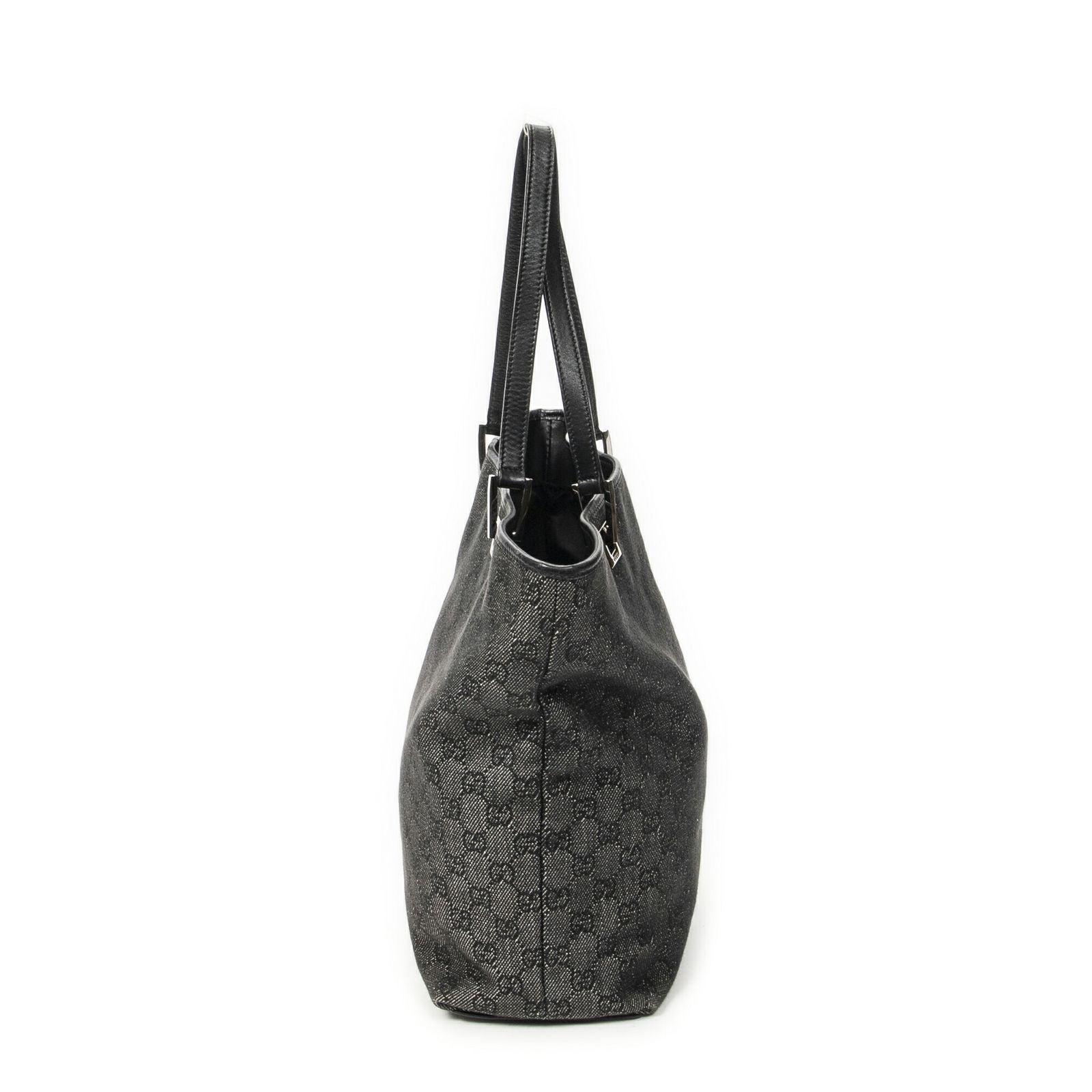 Gucci Vertical Tote Black GG Denim Canvas