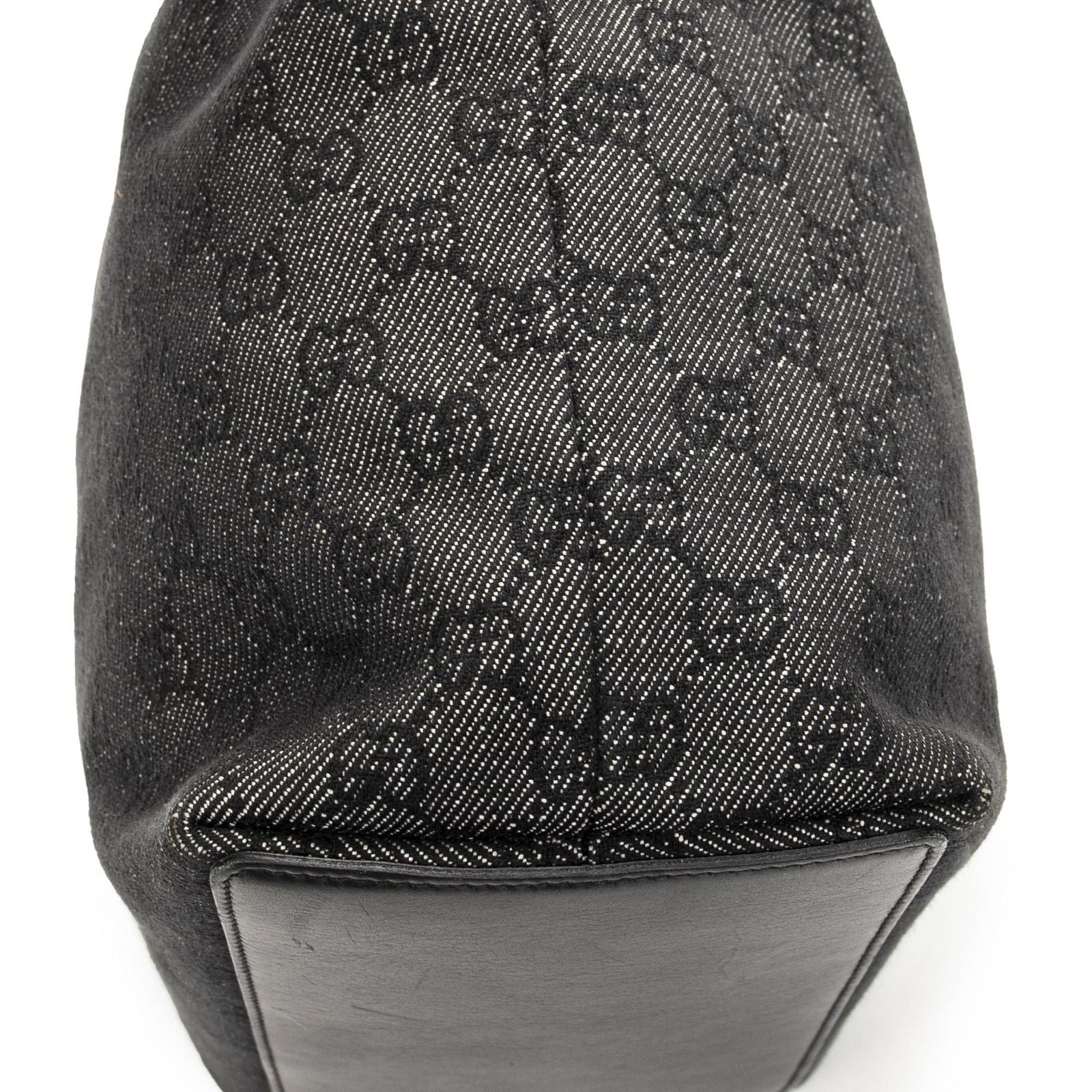 Gucci Vertical Tote Black GG Denim Canvas