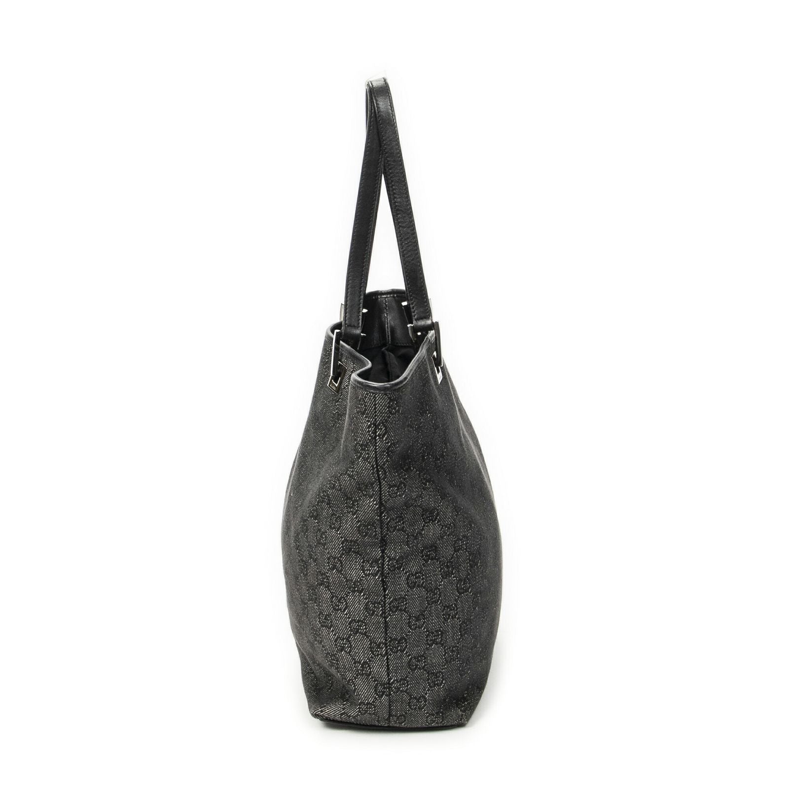 Gucci Vertical Tote Black GG Denim Canvas