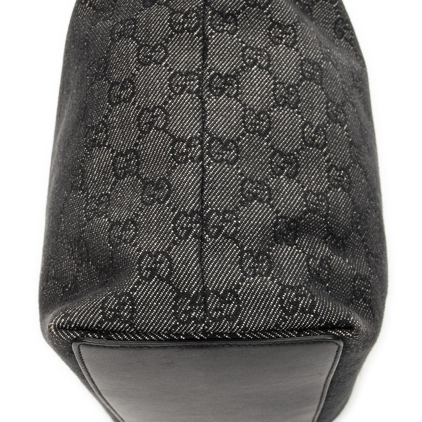 Gucci Vertical Tote Black GG Denim Canvas