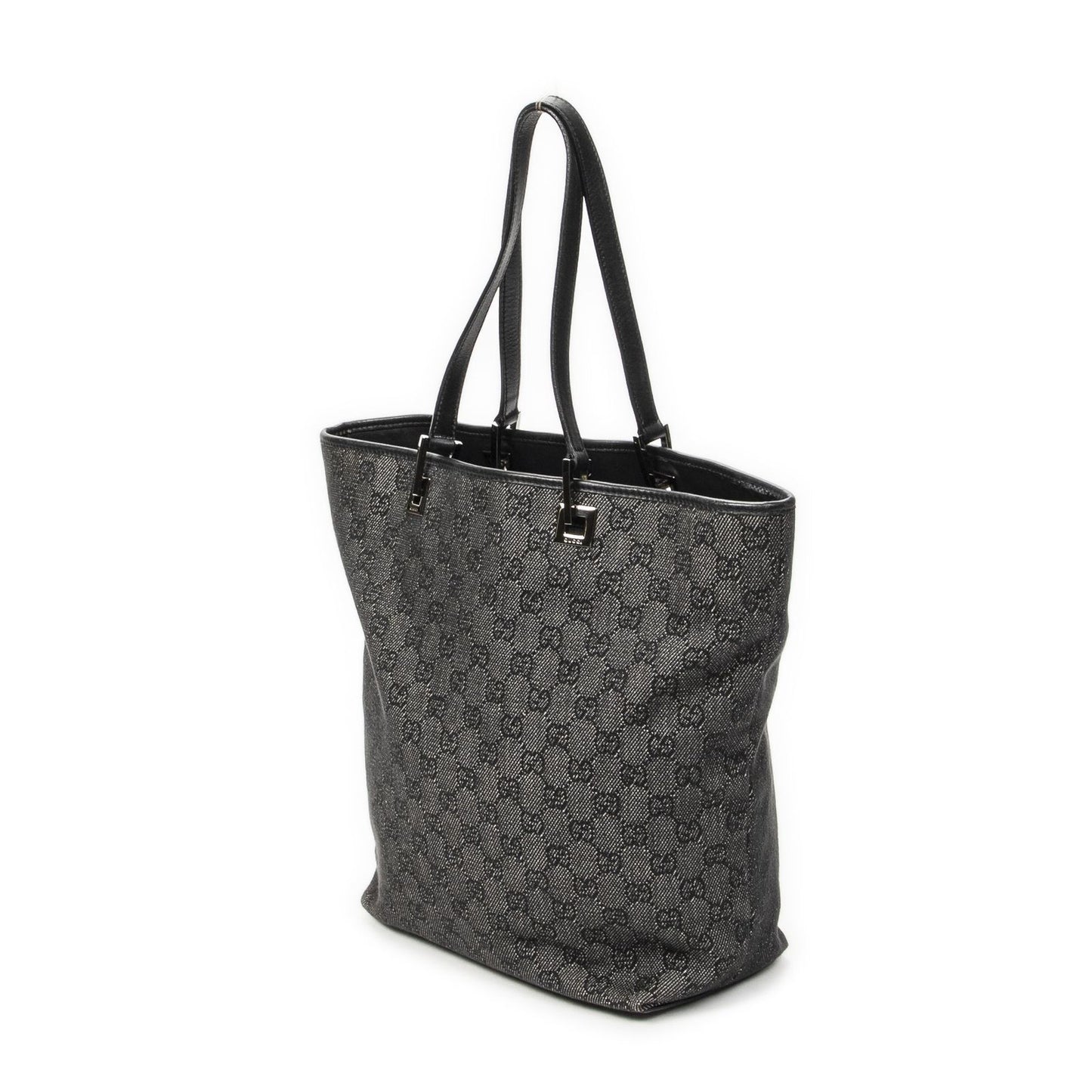 Gucci Vertical Tote Black GG Denim Canvas