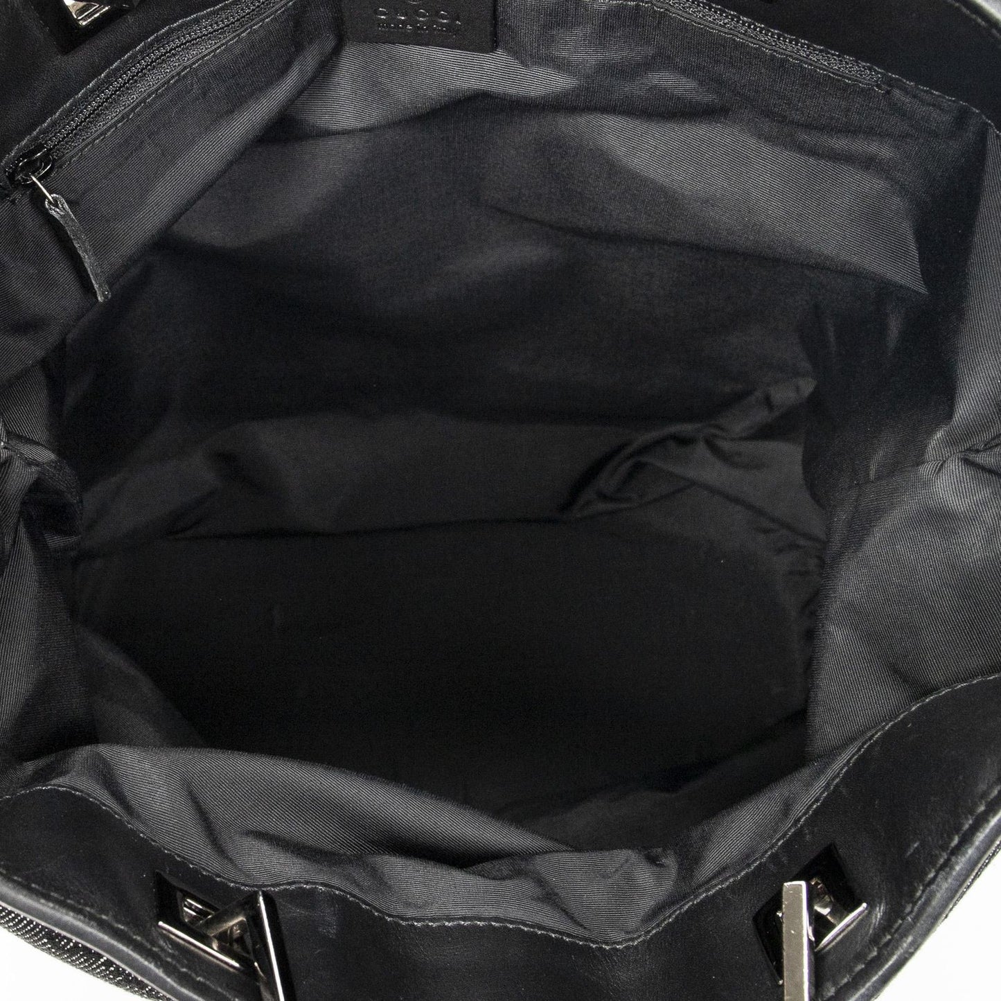Gucci Vertical Tote Black GG Denim Canvas